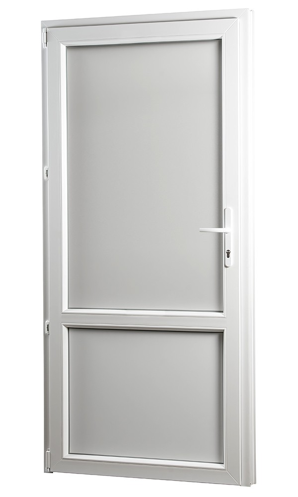 Skladova-okna Vedlejší vchodové dveře PREMIUM plné levé 980 x 2080 mm barva bílá